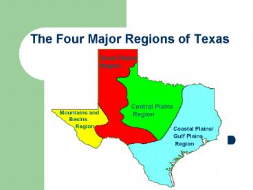 The Four Major Regions of Texas