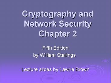 William Stallings, Cryptography and Network Security 5/e