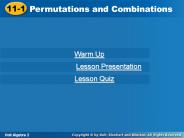 Permutations and Combinations