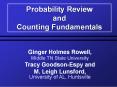 Probability Review and Counting Fundamentals PowerPoint PPT Presentation