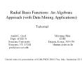 Radial Basis Functions: An Algebraic Approach (with Data Mining Applications) PowerPoint PPT Presentation