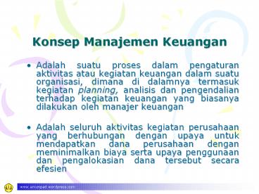 Konsep Manajemen Keuangan