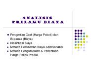 Analisis prilaku biaya