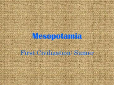 Mesopotamia
