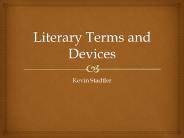 Literary Terms and Devices