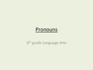 Pronouns