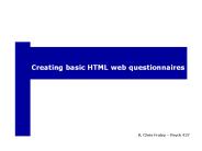 Creating basic HTML web questionnaires
