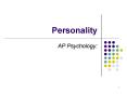Personality PowerPoint PPT Presentation