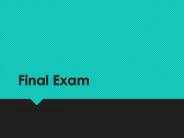Final Exam