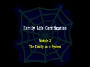 Family Life Certification