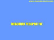 MEASURED PERSPECTIVE