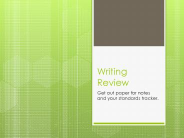 Writing Review