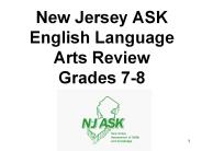 New Jersey ASK English Language Arts Review