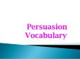 Persuasion Vocabulary PowerPoint PPT Presentation