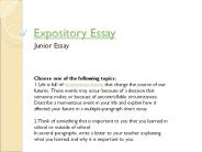 Expository Essay