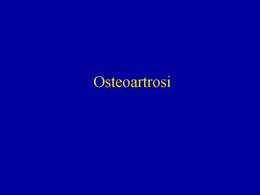 Osteoartrosi