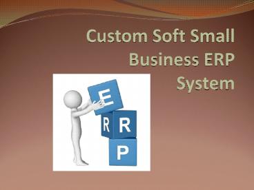 Custom-Soft Small Business ERP