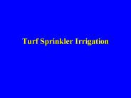 Turf Sprinkler Irrigation