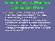 Imperialism: A Western Dominated World