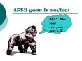 APES year in review PowerPoint PPT Presentation