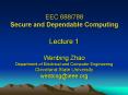 EEC 688/788 Secure and Dependable Computing PowerPoint PPT Presentation