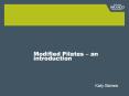 Modified Pilates  PowerPoint PPT Presentation