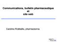 Communications, bulletin pharmaceutique et site web PowerPoint PPT Presentation