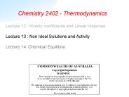 Chemistry 2402 - Thermodynamics