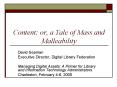 Content: or, a Tale of Mass and Malleability PowerPoint PPT Presentation