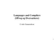 Languages and Compilers (SProg og Overs