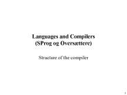 Languages and Compilers (SProg og Overs