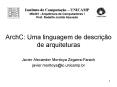 ArchC: Uma linguagem de descri PowerPoint PPT Presentation