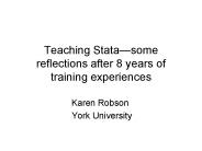 Teaching Stata