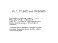 Ph.D. STUDIES and STUDENTS PowerPoint PPT Presentation