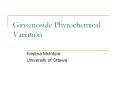 Ginsenoside Phytochemical Variation PowerPoint PPT Presentation