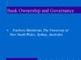 Bank Ownership and Governance PowerPoint PPT Presentation