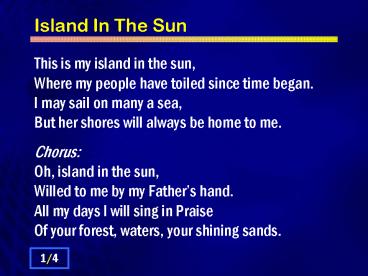 Island In The Sun