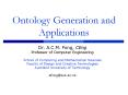 Ontology Generation and Applications PowerPoint PPT Presentation