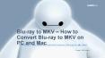 Blu-ray to MKV – How to Convert Blu-ray to MKV on PC and Mac PowerPoint PPT Presentation