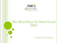 The Best Ways To Start Local SEO