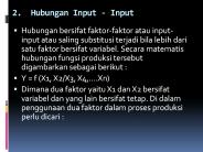 Hubungan Input - Input