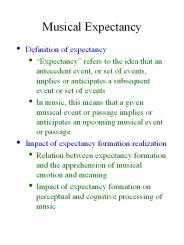 Musical Expectancy