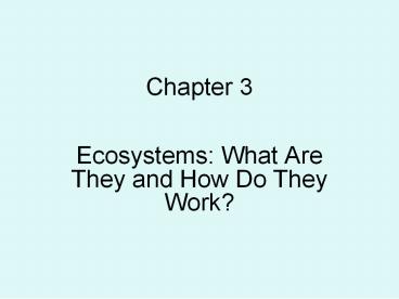 Ecosystems: What Are They and How Do They Work?