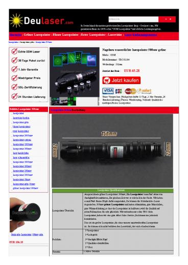 500mw grüner Laserpointer auf die beste Präsentation