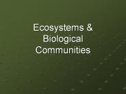 Ecosystems
