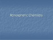 Atmospheric Chemistry