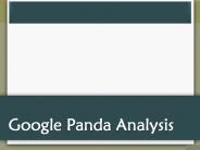 Google panda analysis