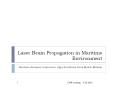 Laser Beam Propagation in Maritime Environment PowerPoint PPT Presentation