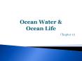 Ocean Water PowerPoint PPT Presentation