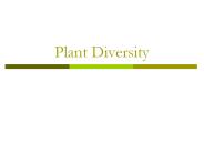 Plant Diversity